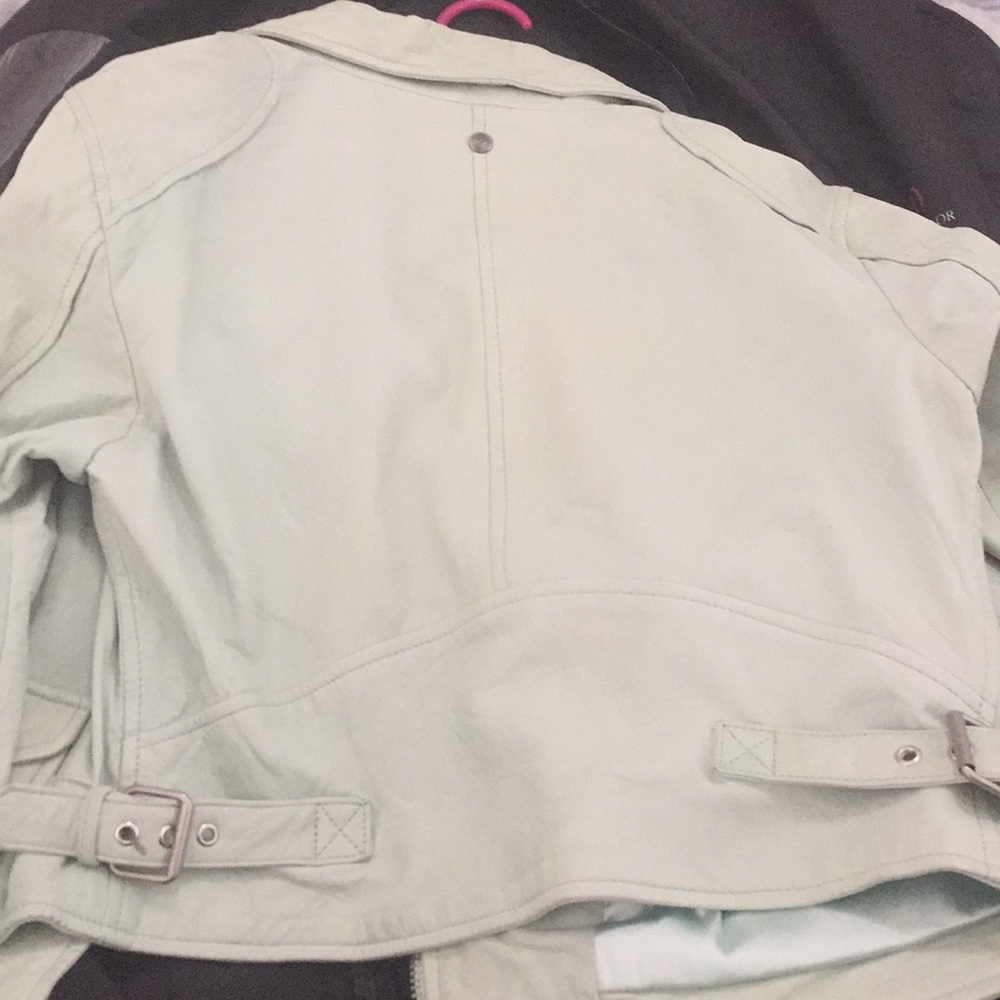 Mint Green Diesel jacket 100% Sheep Leather - Picture 5 of 5